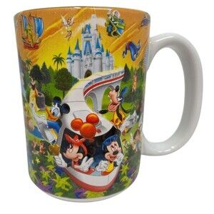 Walt Disney World 3D Mug Grandpa Four Parks One World Monorail Mickey Coffee Cup